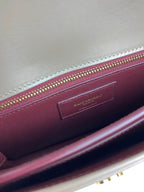 Saint Laurent Cassandra Monogram Clasp Bag in Box Leather
